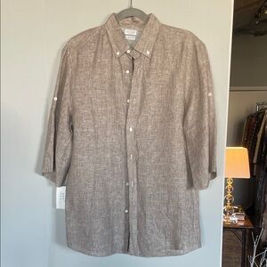 Brunello Cucinelli Taupe Button-Down Shirt